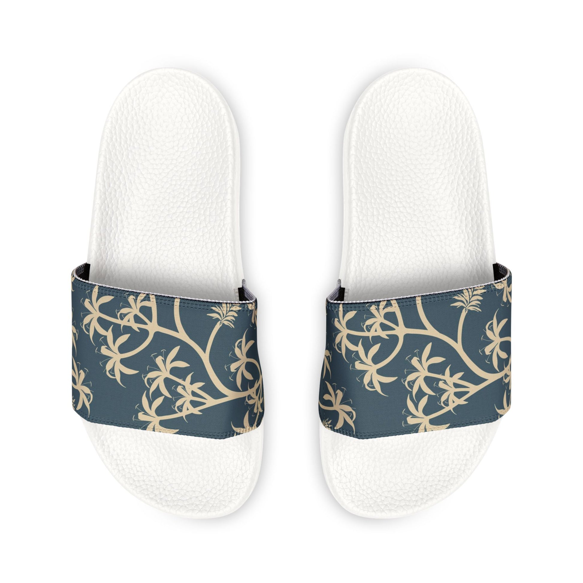"Earthy Bluescape Oasis" Men's Beach Sandals - Island Vibes For Life