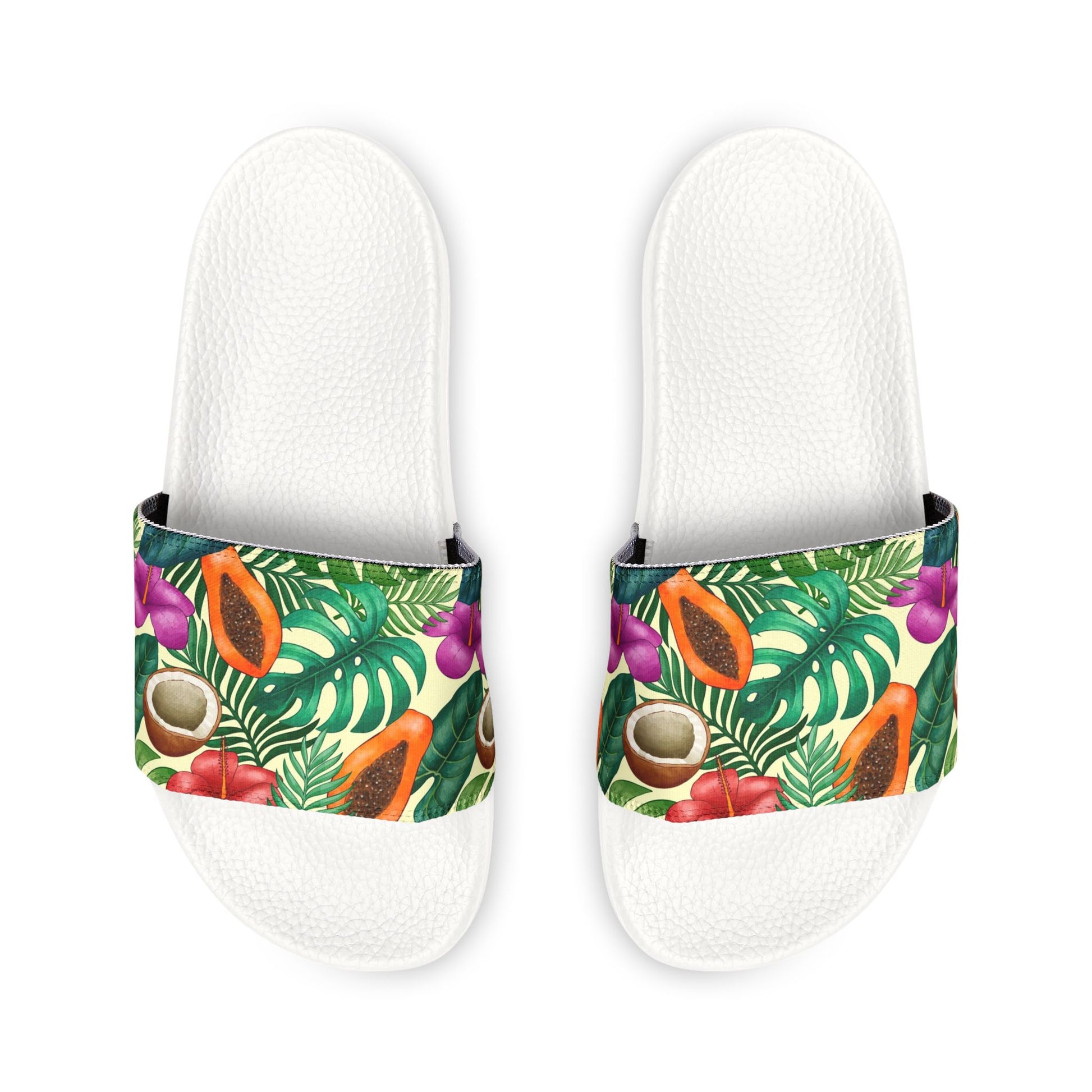 "Island Extravaganza: Exotic Harvest" Men's Beach Sandals - Island Vibes For Life