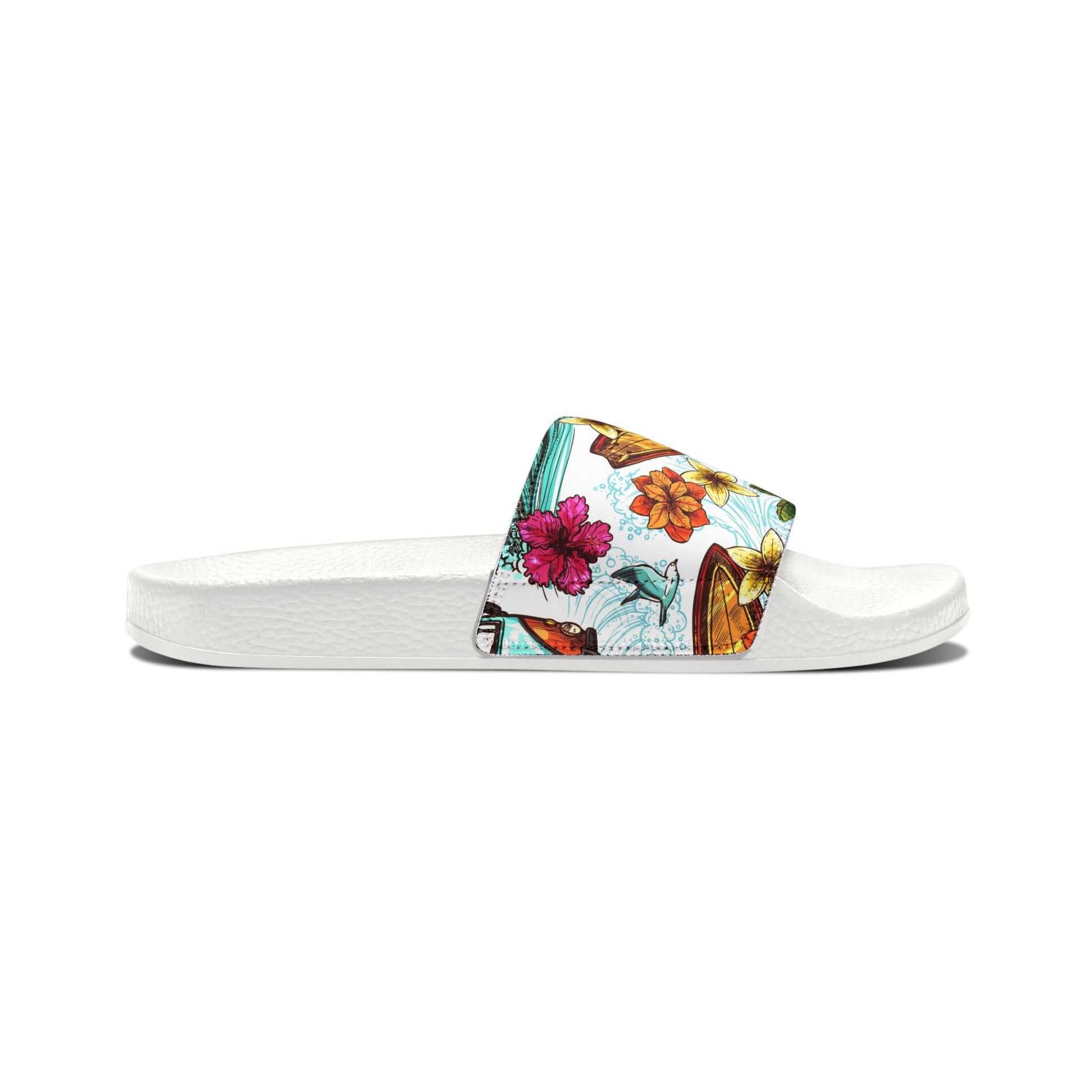 "Microbus and Surfboards" Men's Beach Sandals - Island Vibes For Life