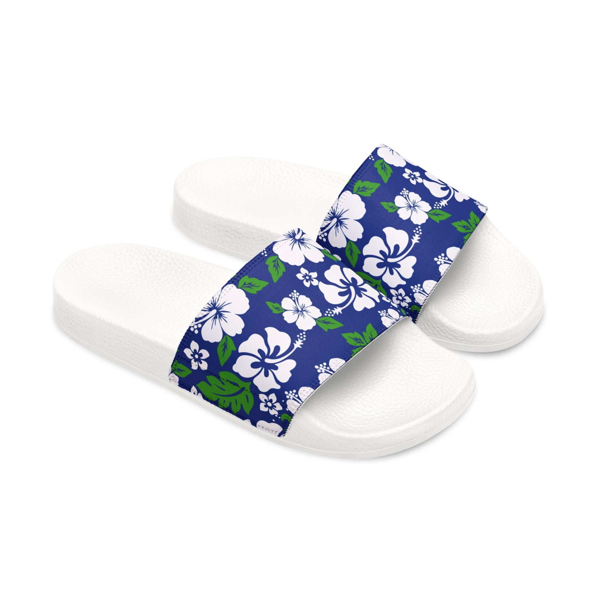 "Aloha Spirit Blooms" Women's Slide Sandals - Island Vibes For Life