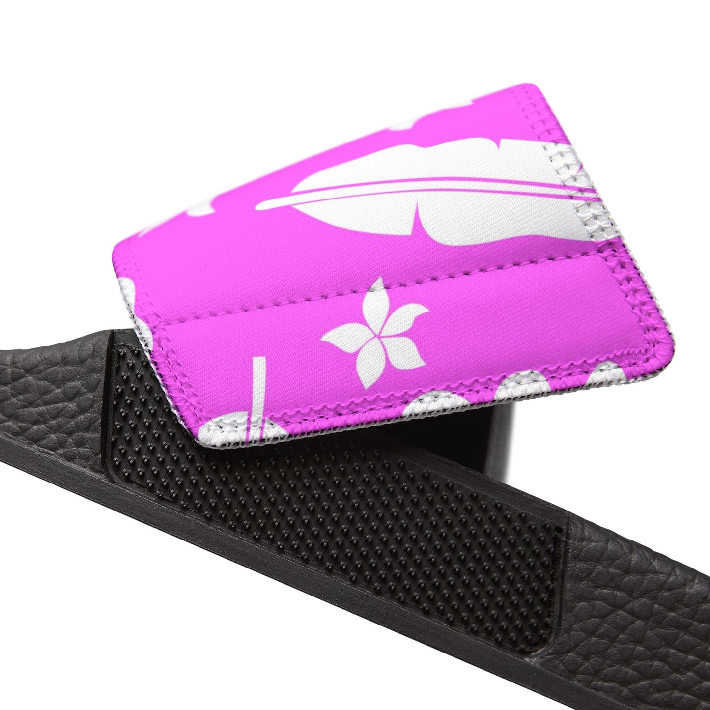 "White Hibiscus Escape" Men's Beach Sandals - Island Vibes For Life