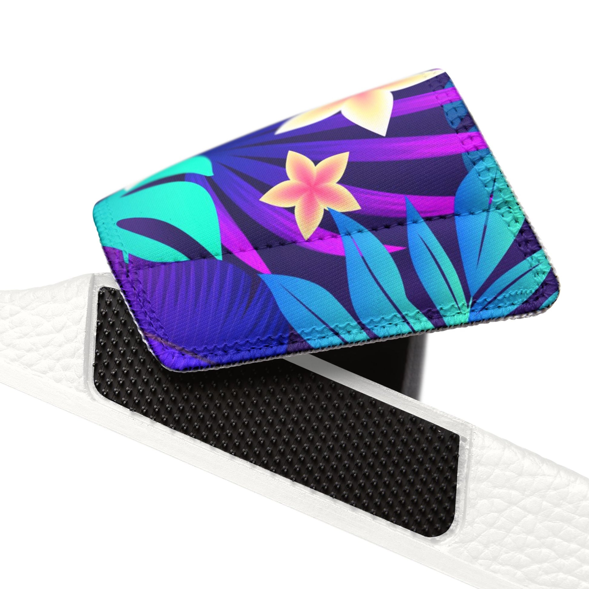 "Purple Paradise Blooms" Women's Beach Sandals - Island Vibes For Life