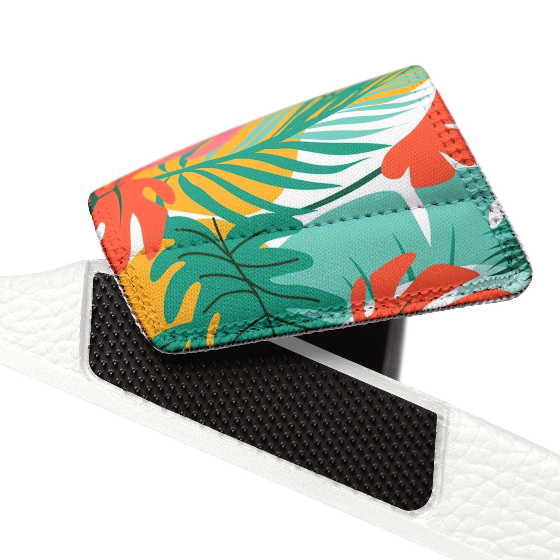 "Island Leaves Kaleidoscope" Women's Beach Sandals - Island Vibes For Life