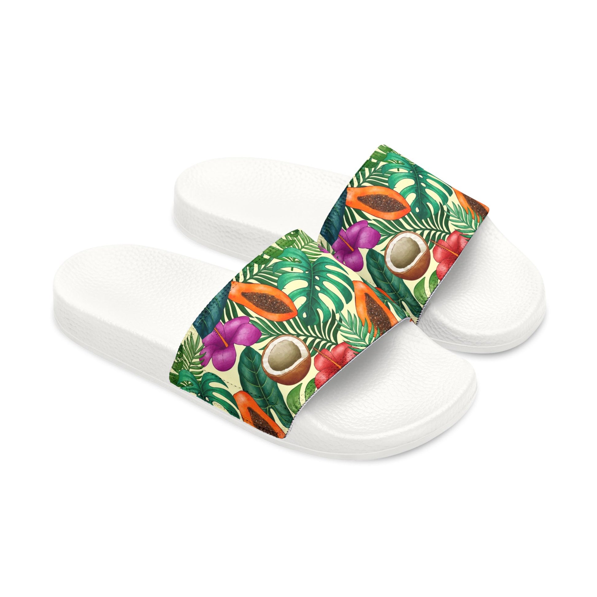 "Island Extravaganza: Exotic Harvest" Men's Beach Sandals - Island Vibes For Life