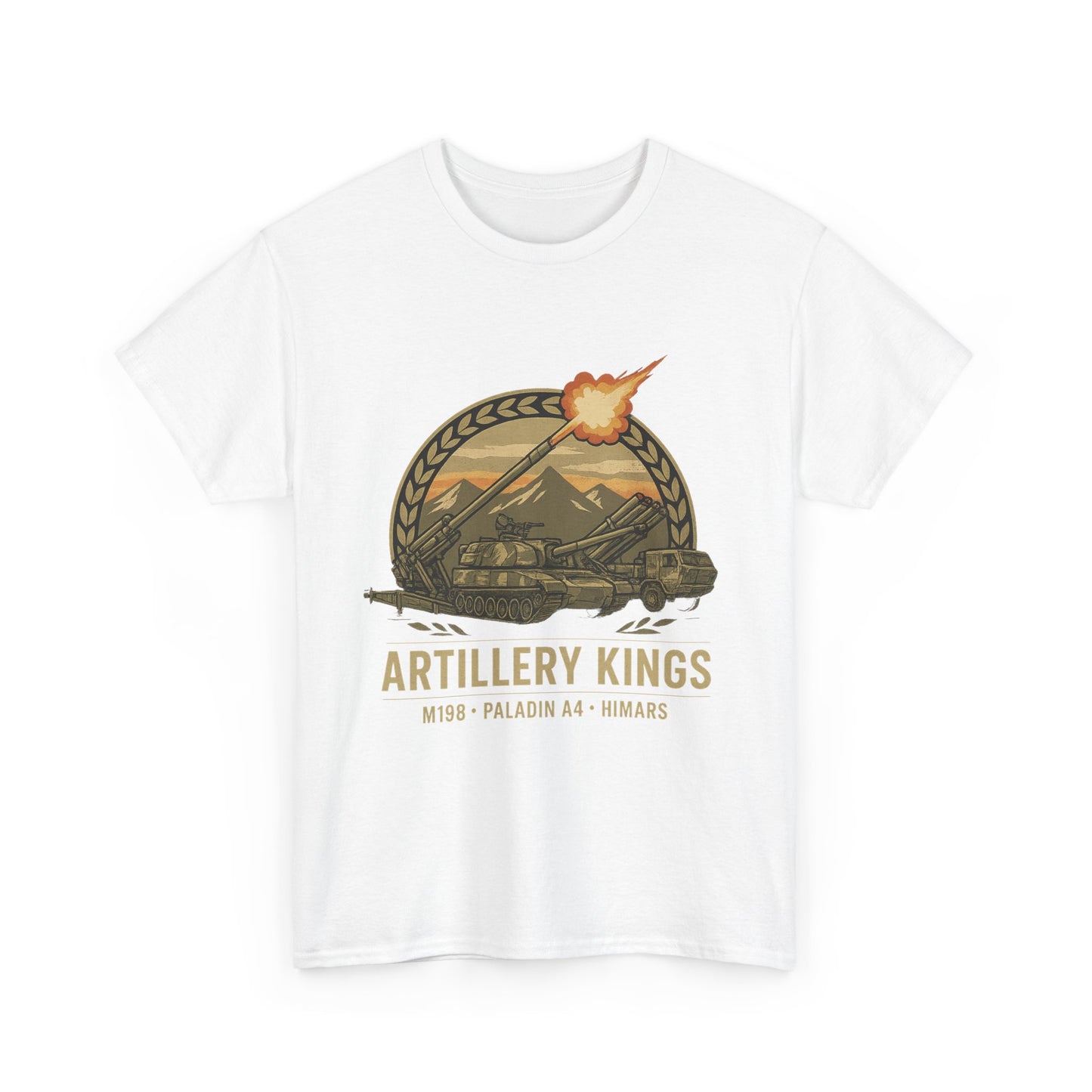 Artillery Kings Tee - Vintage Style Heavy Cotton Shirt, Military Themed Apparel, Gift for Veterans, Casual Wear, Patriotic T-Shirt