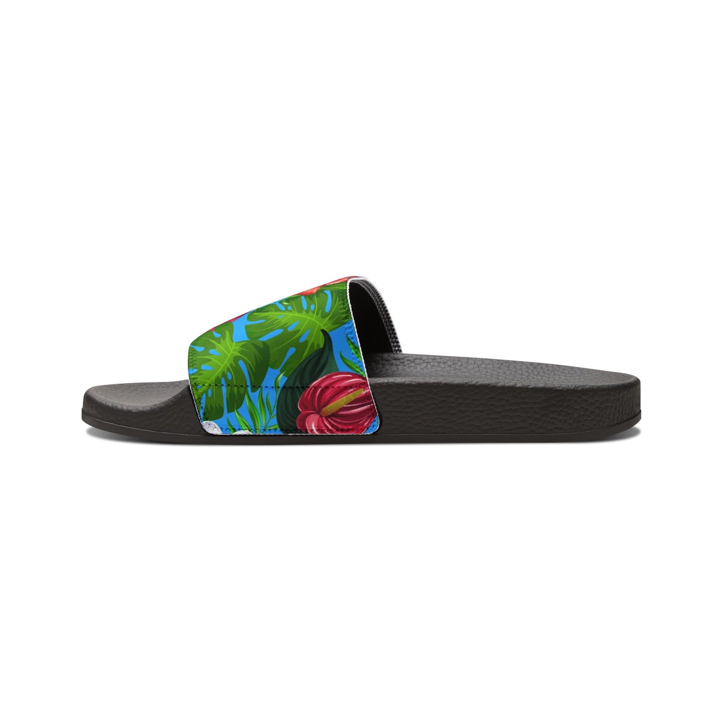 "Jungle Odyssey Hues: Rainforest Expedition" Men's Beach Sandals - Island Vibes For Life
