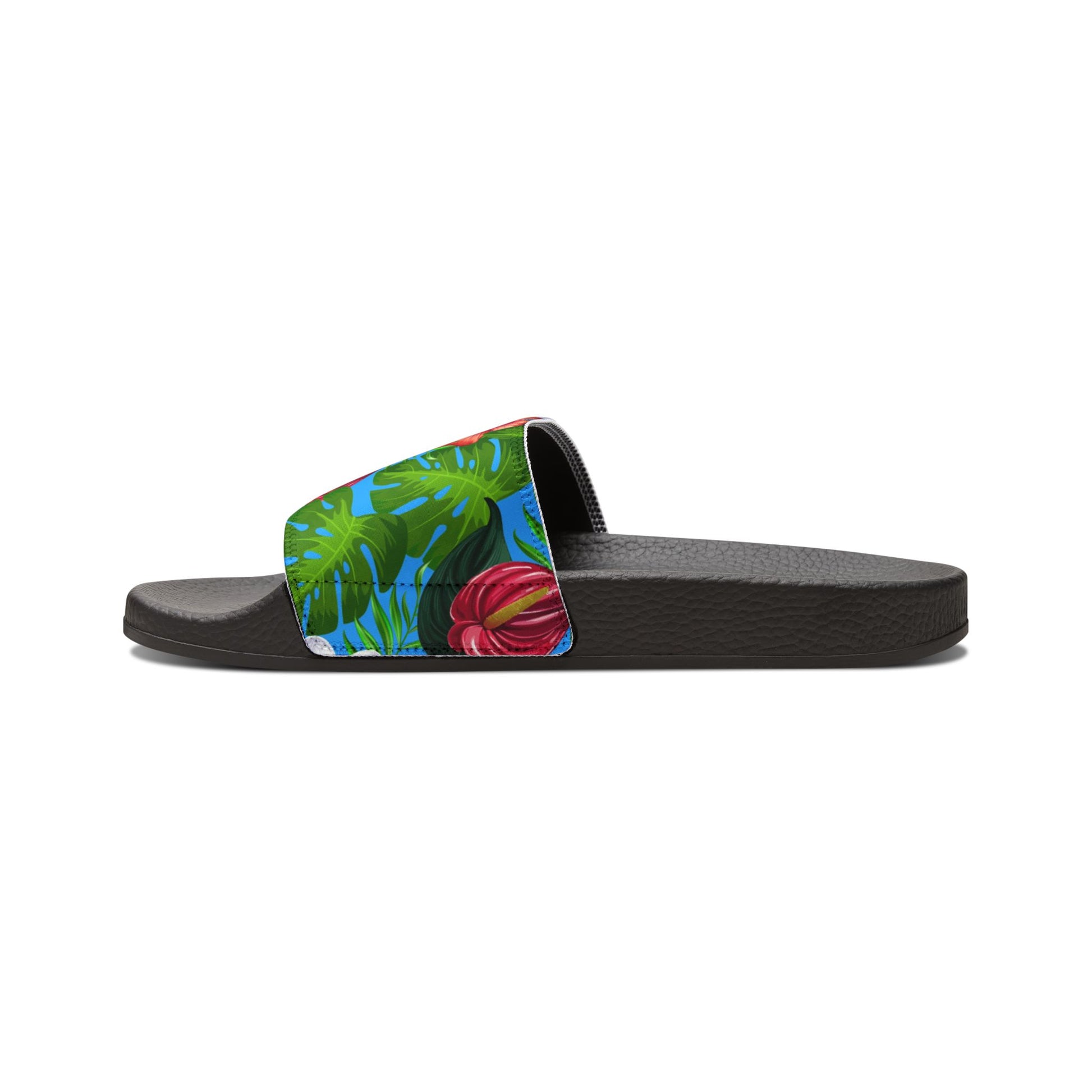 "Jungle Odyssey Hues: Rainforest Expedition" Men's Beach Sandals - Island Vibes For Life