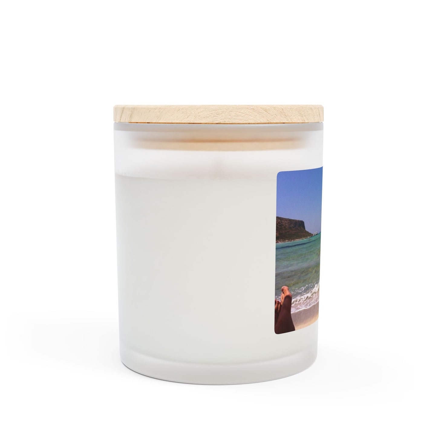 Beachfront Bliss Frosted Glass Candle - 11oz - Perfect for Relaxation and Home Decor