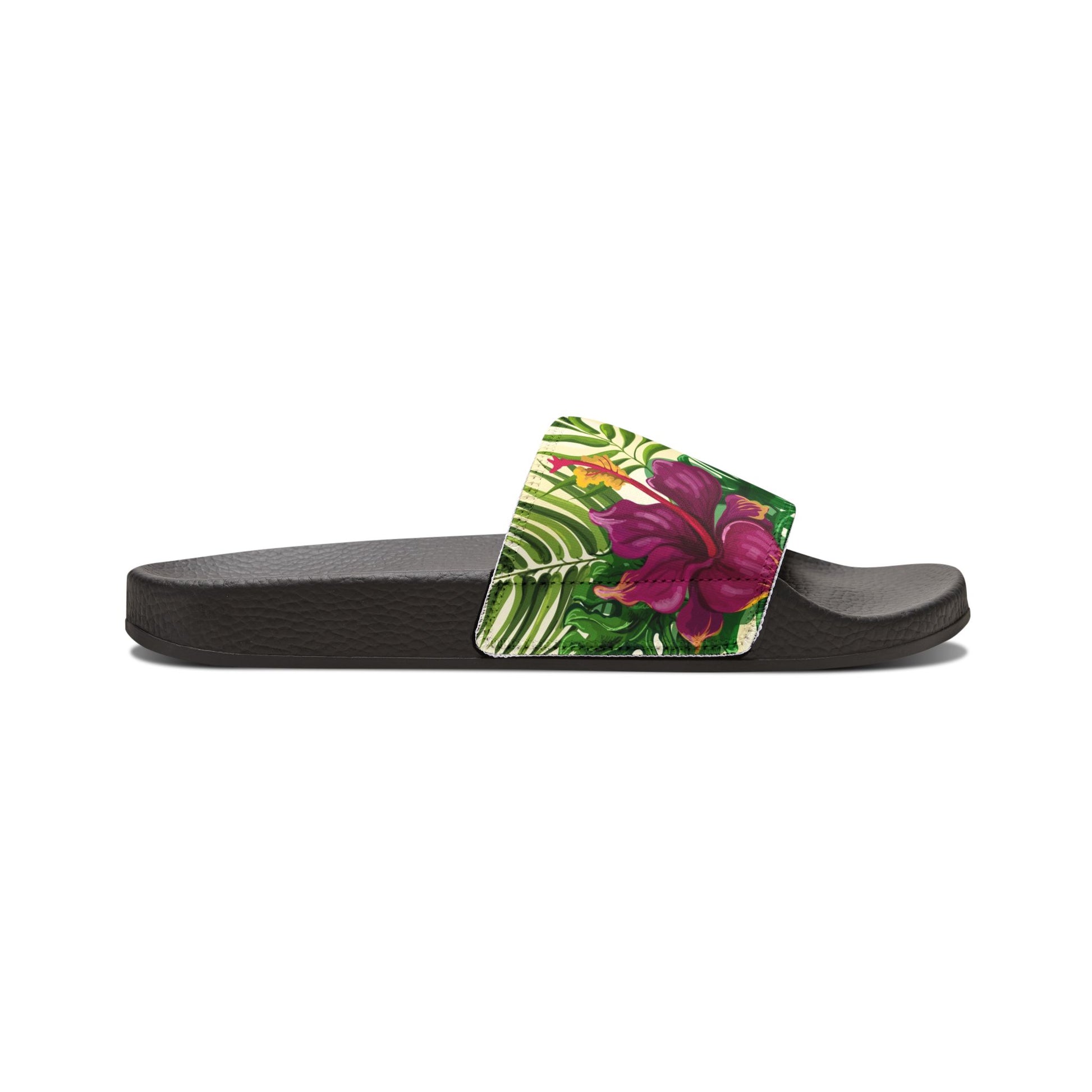 "Sunny Hibiscus Blooms" Men's Beach Sandals - Island Vibes For Life