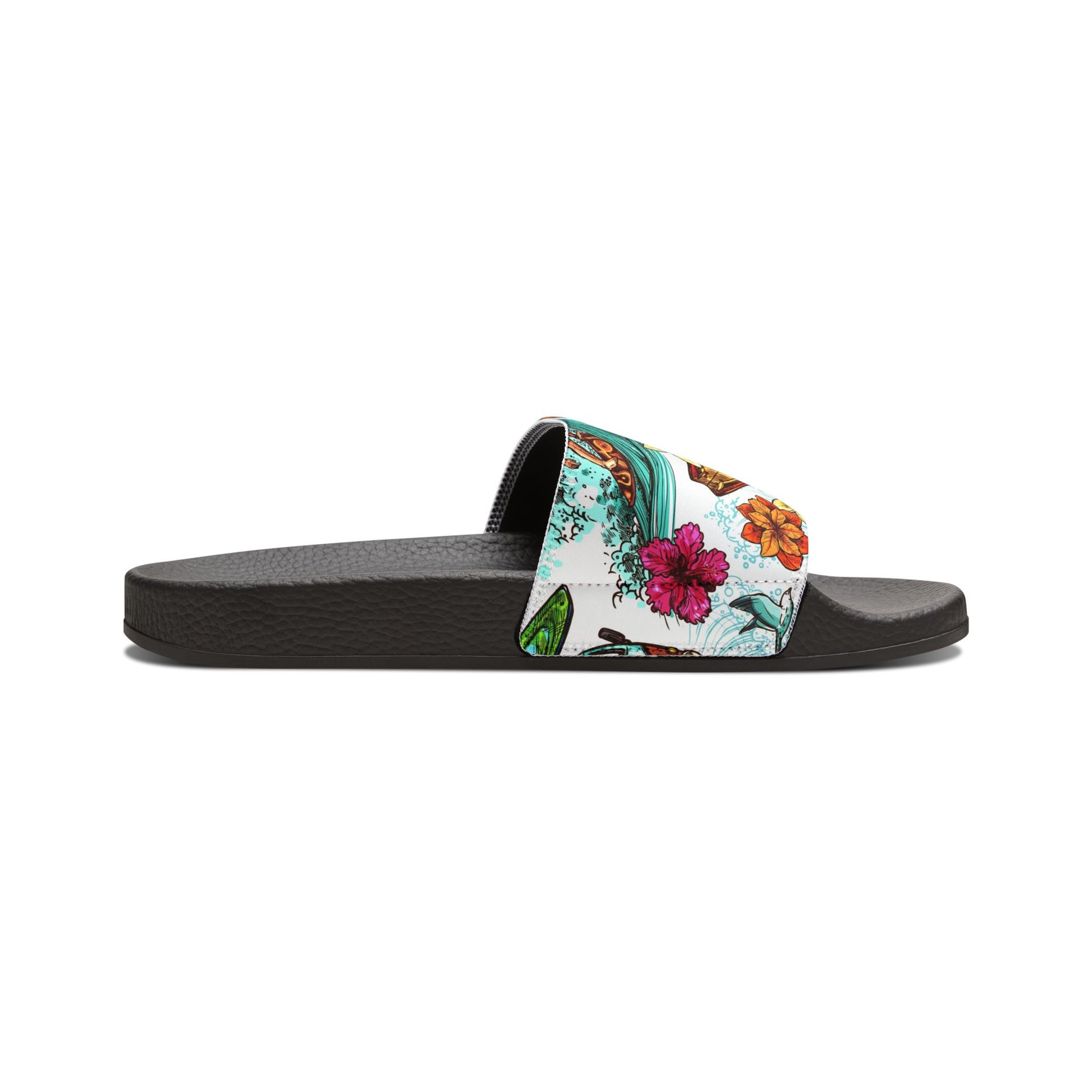 "Microbus and Surfboards" Women's Beach Sandals - Island Vibes For Life