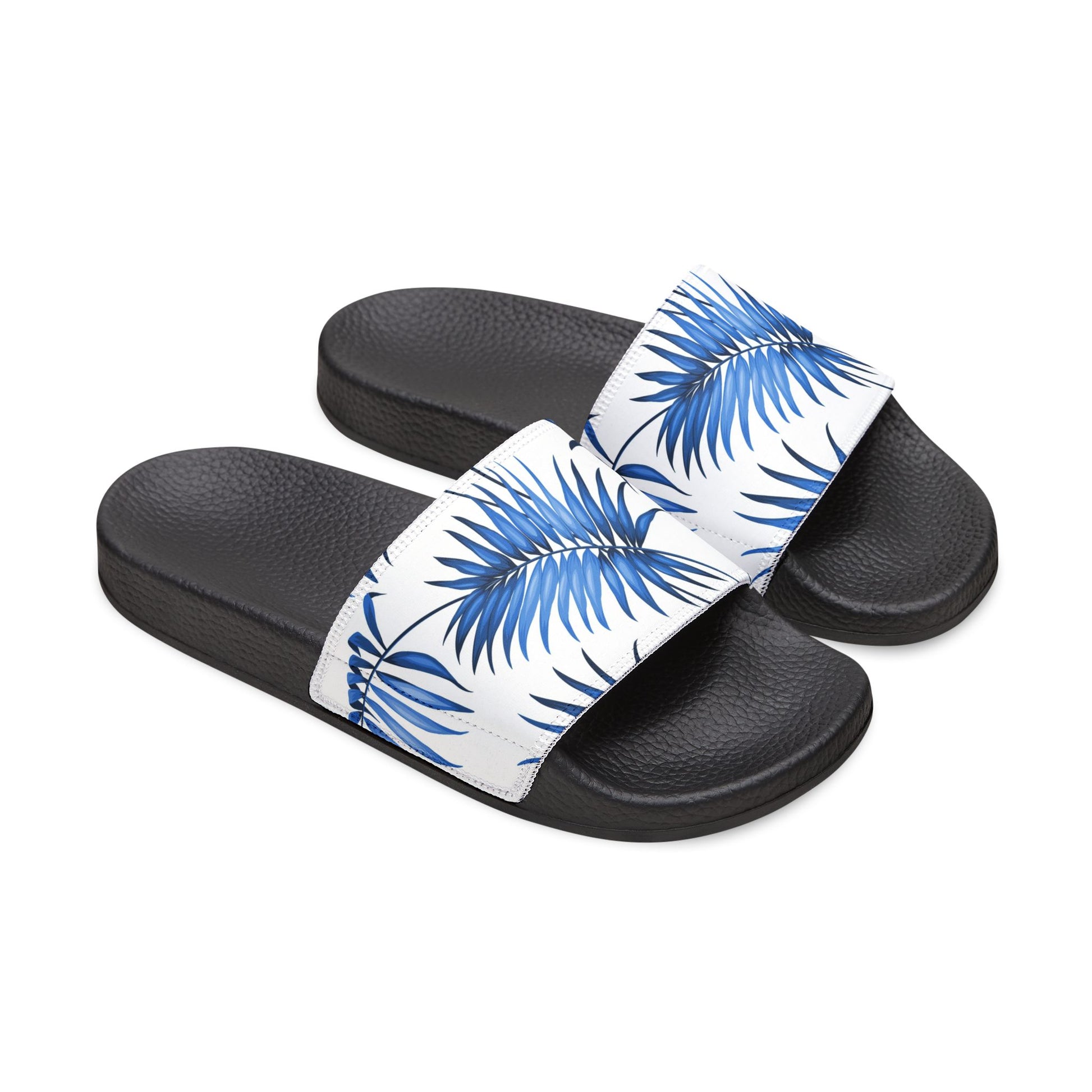 "Sapphire Palm Serenity" Men's Beach Sandals - Island Vibes For Life