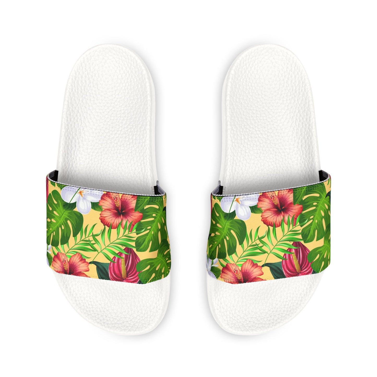 "Jungle Odyssey Hues: Golden Sun"  Men's Beach Sandals - Island Vibes For Life