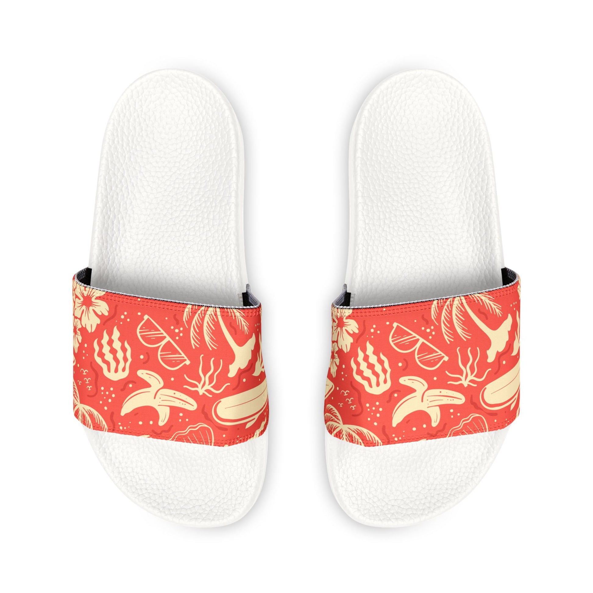 "Tropical Radiance in Red" Women's Beach Sandals - Island Vibes For Life