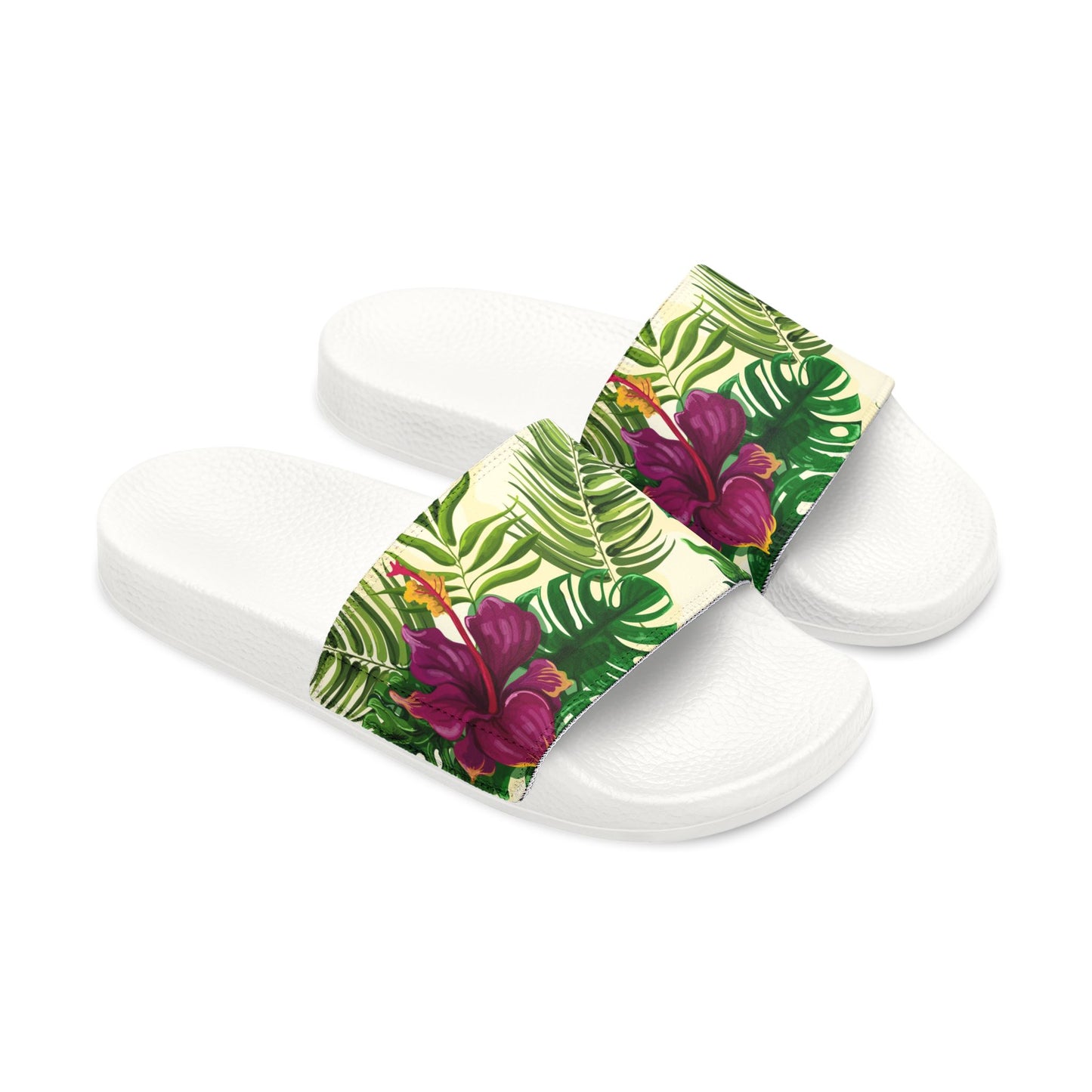 "Sunny Hibiscus Blooms" Men's Beach Sandals - Island Vibes For Life