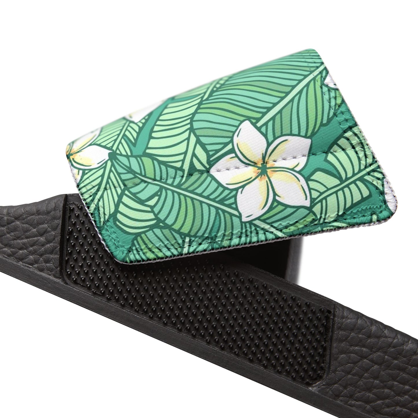 "Jasmine Palm Paradise" Men's Beach Sandals - Island Vibes For Life