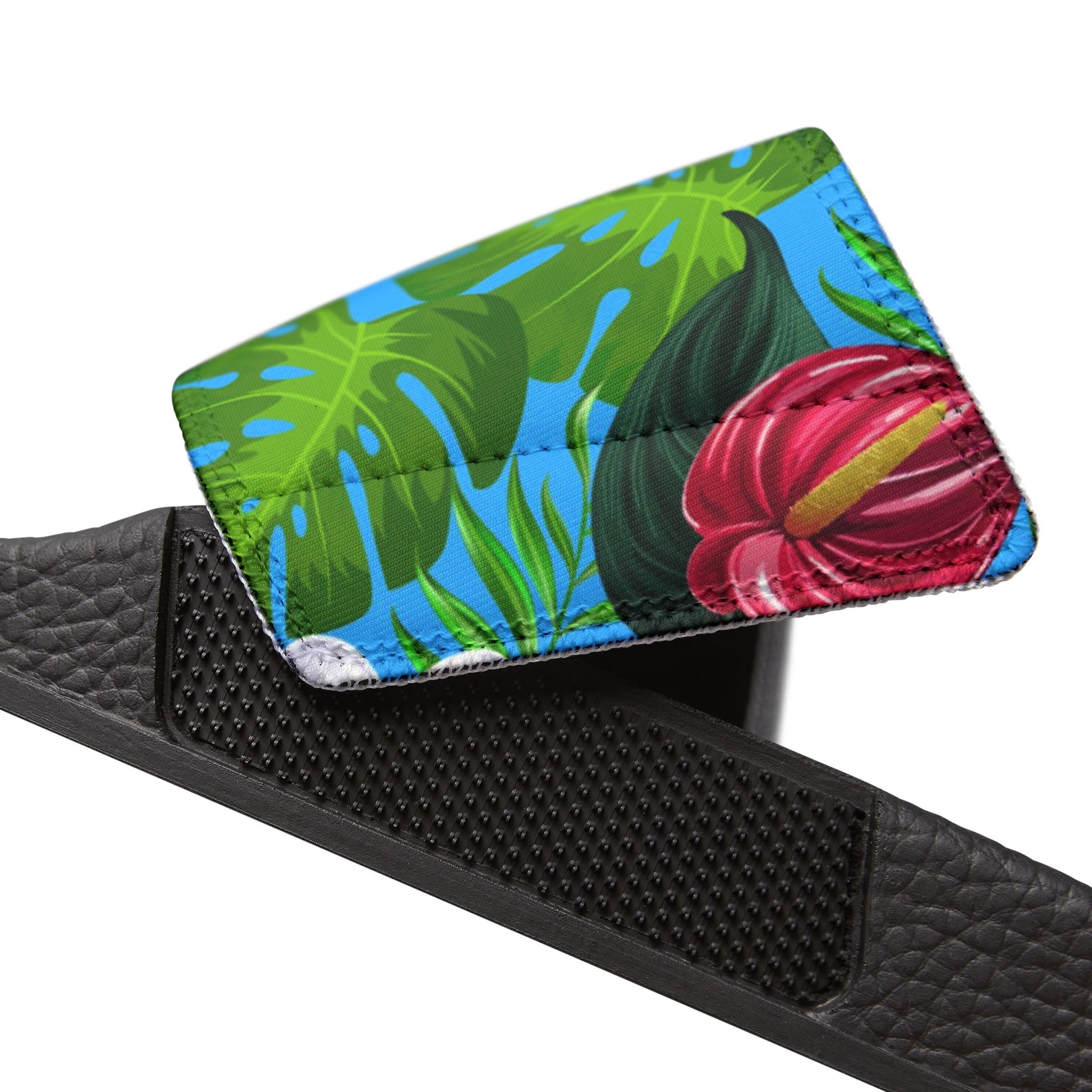 "Jungle Odyssey Hues: Rainforest Expedition" Women's Beach Sandals - Island Vibes For Life