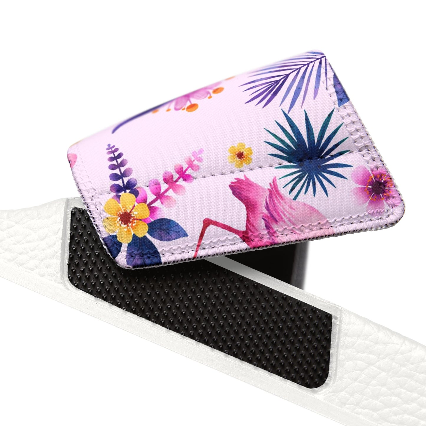 "Pink Flamingo Carnival: Exotic Bliss" Men's Beach Sandals - Island Vibes For Life