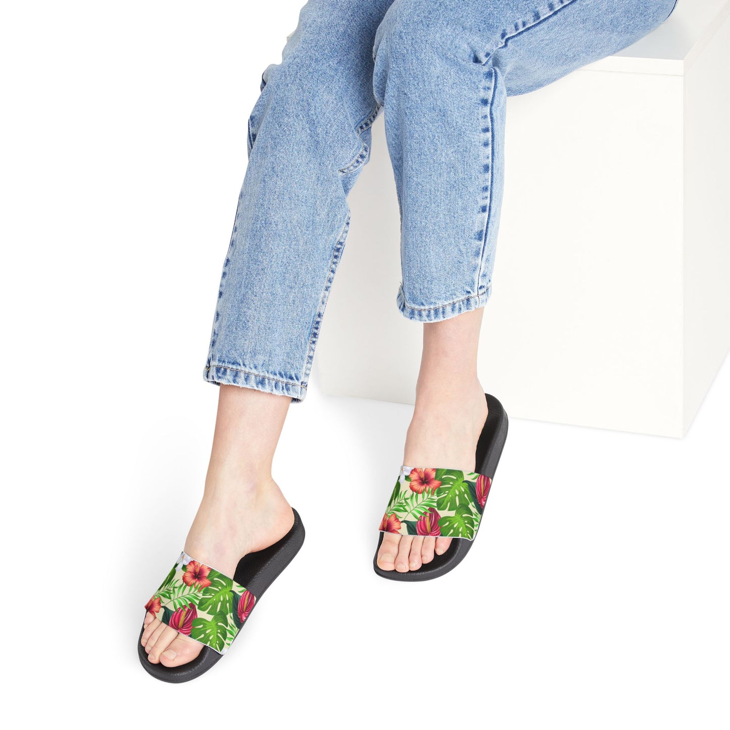 "Jungle Odyssey Hues: Beach Vibes" Women's Beach Sandals - Island Vibes For Life