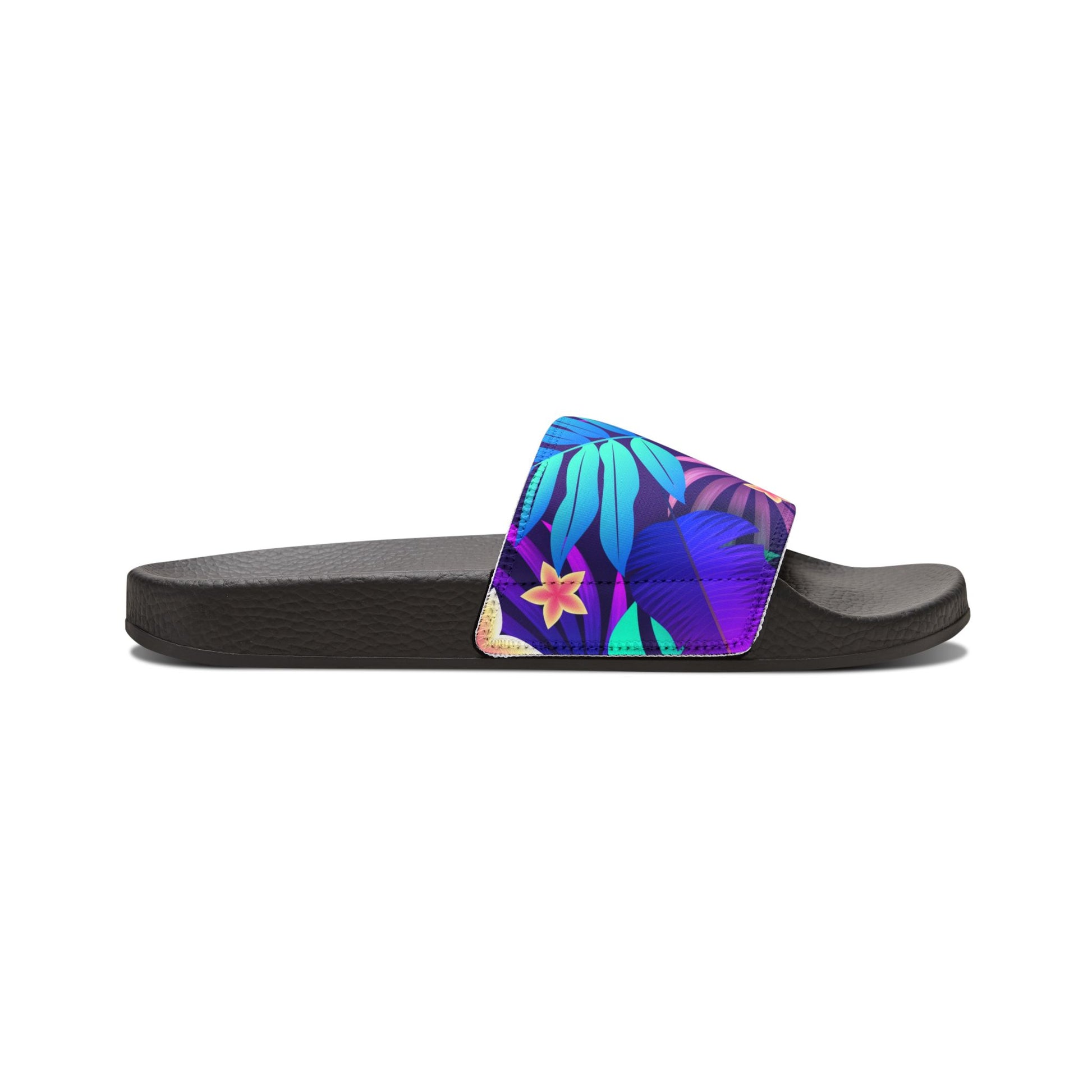 "Purple Paradise Blooms" Women's Beach Sandals - Island Vibes For Life