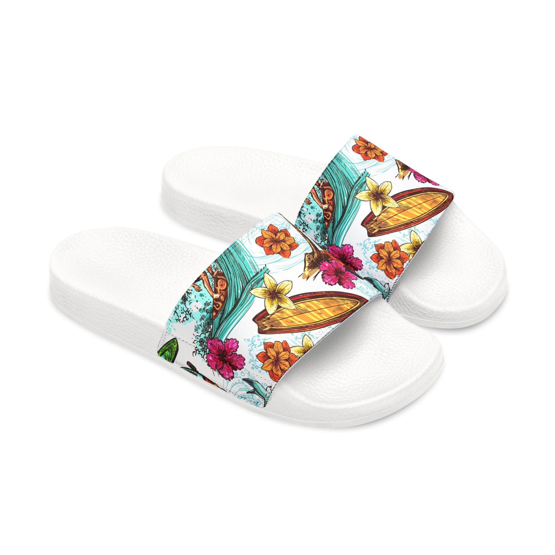 "Microbus and Surfboards" Women's Beach Sandals - Island Vibes For Life