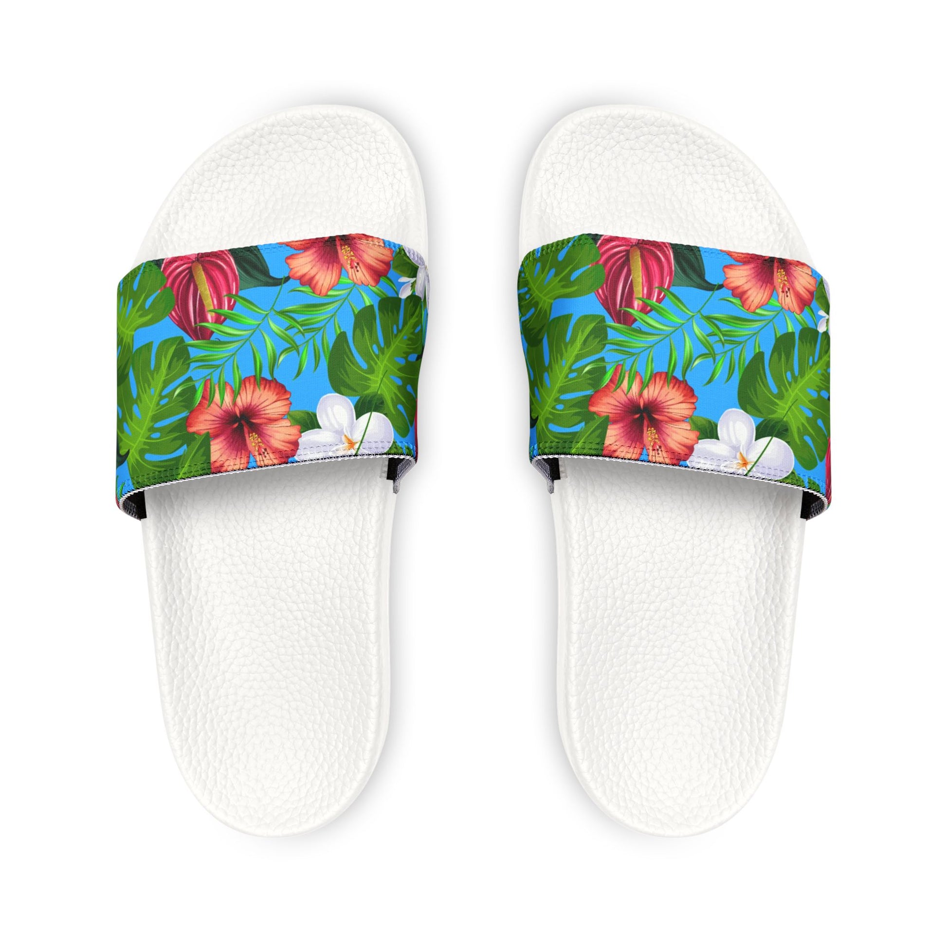 "Jungle Odyssey Hues: Rainforest Expedition" Men's Beach Sandals - Island Vibes For Life