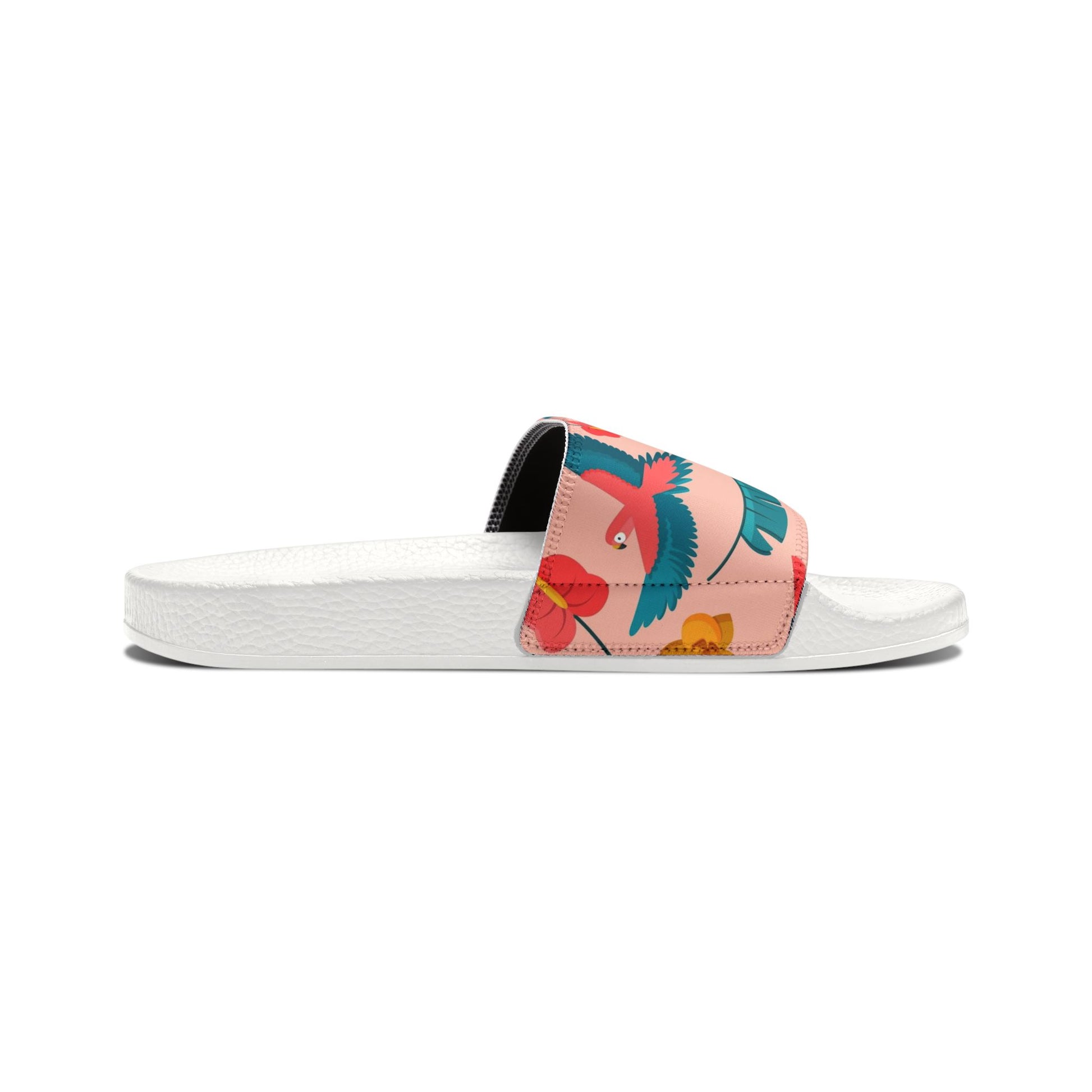"Colorful Plumage: Pink Paradise" Women's Beach Sandals - Island Vibes For Life
