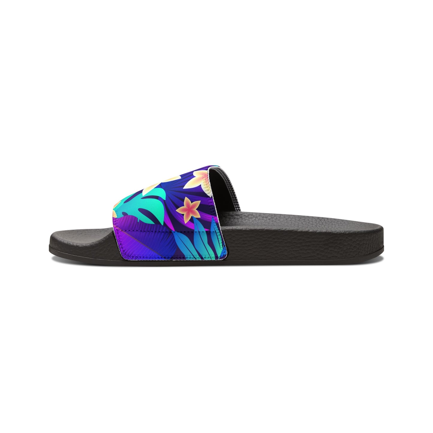 "Purple Paradise Blooms" Women's Beach Sandals - Island Vibes For Life