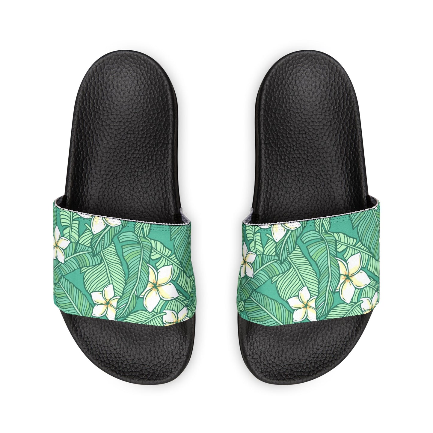 "Jasmine Palm Paradise" Men's Beach Sandals - Island Vibes For Life