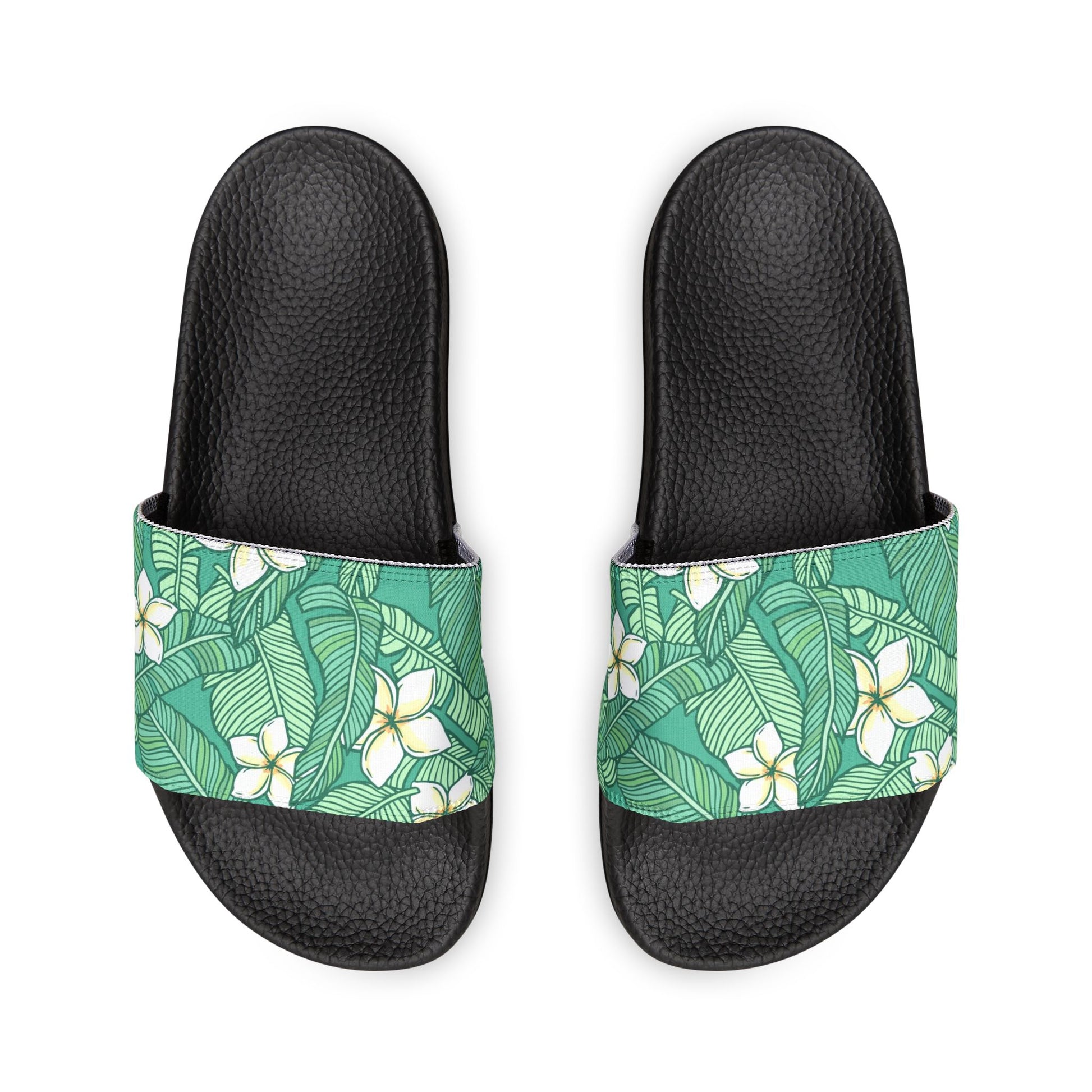 "Jasmine Palm Paradise" Men's Beach Sandals - Island Vibes For Life