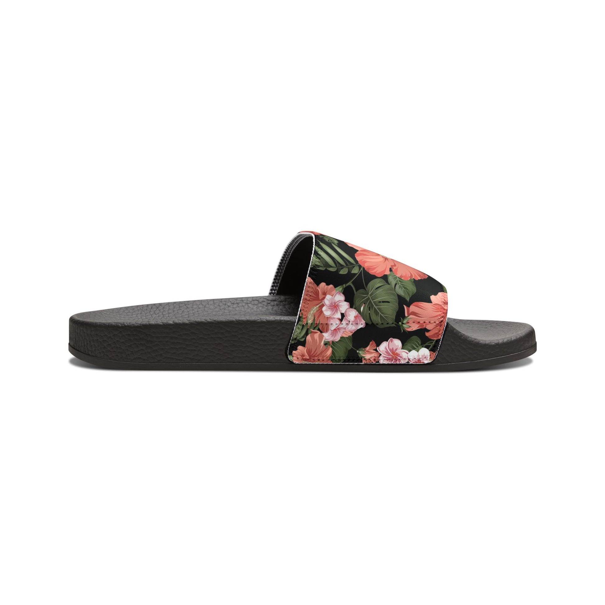 "Midnight Bloomscape" Women's Beach Sandals - Island Vibes For Life
