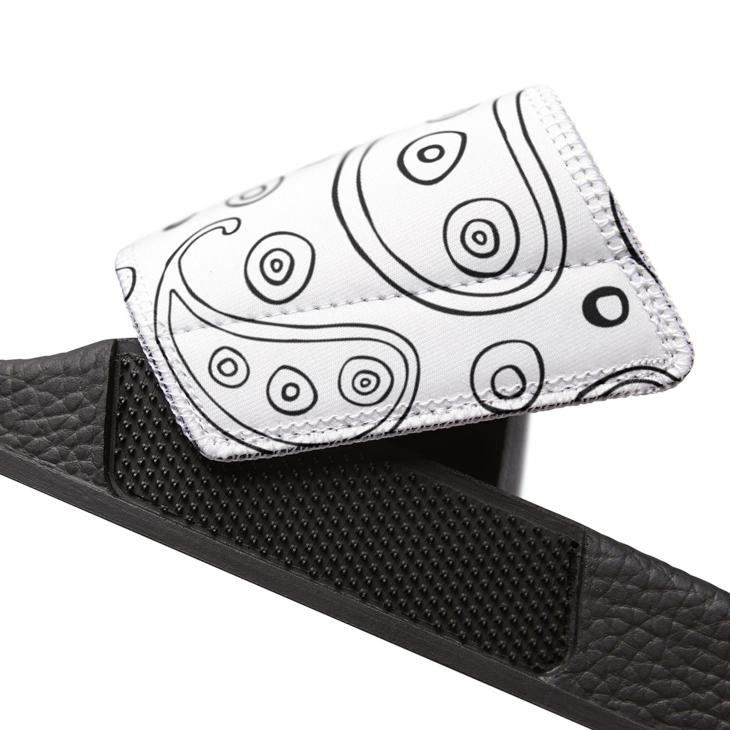 "White Paisley Breeze" Men's Beach Sandals - Island Vibes For Life
