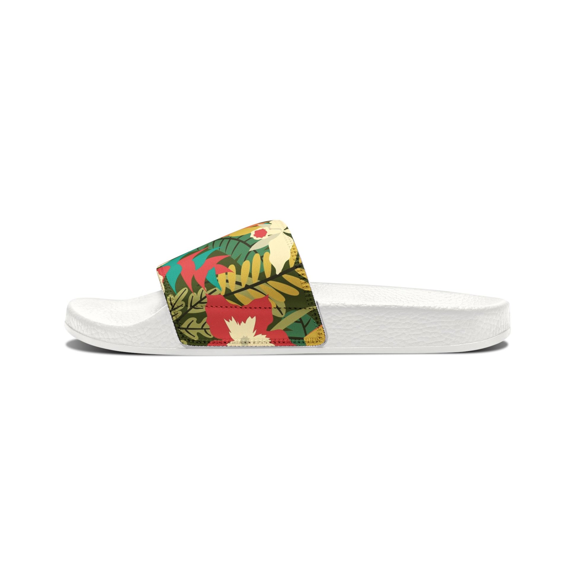"Verde Vista: A Botanical Fantasy" Men's Beach Sandals - Island Vibes For Life