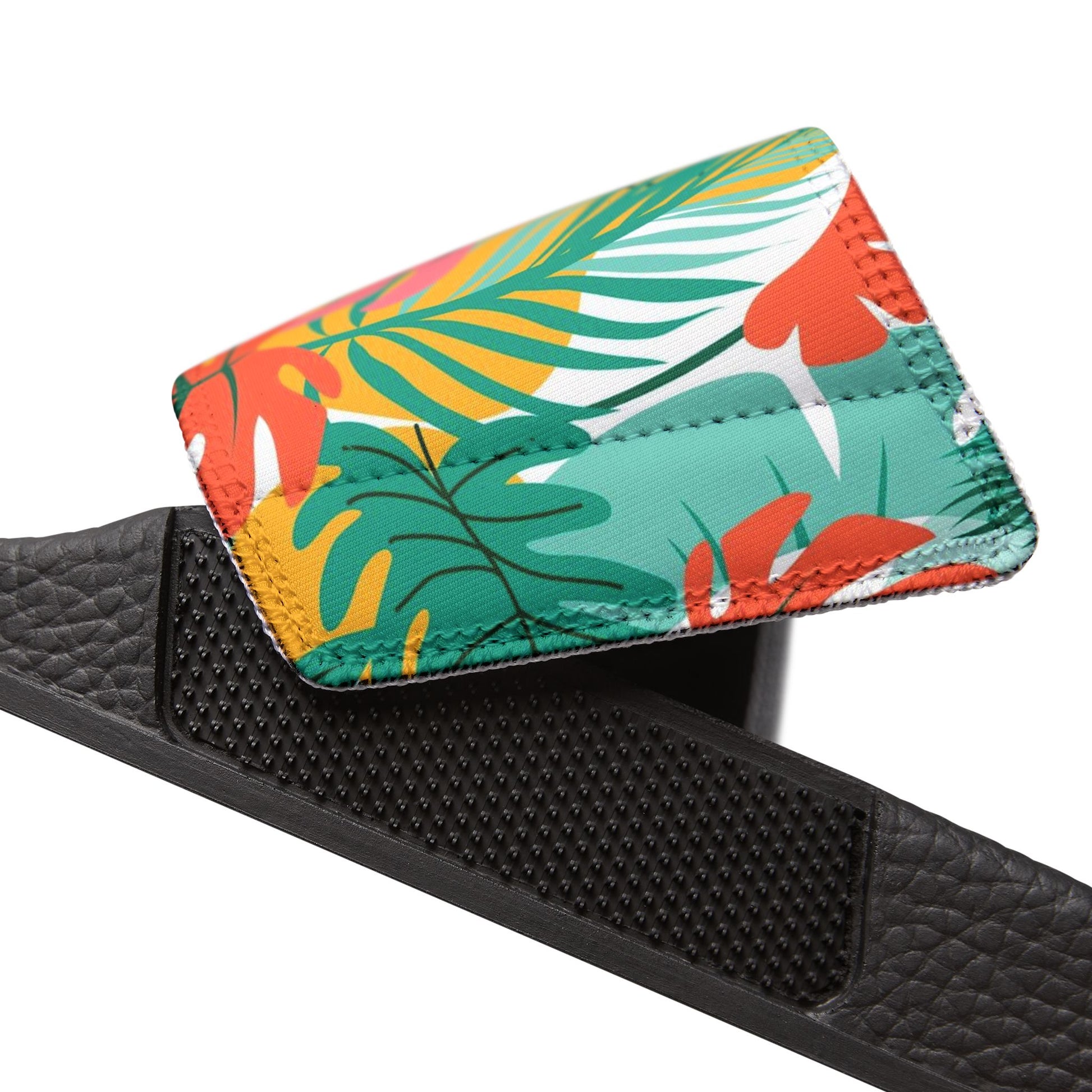 "Island Leaves Kaleidoscope" Women's Beach Sandals - Island Vibes For Life