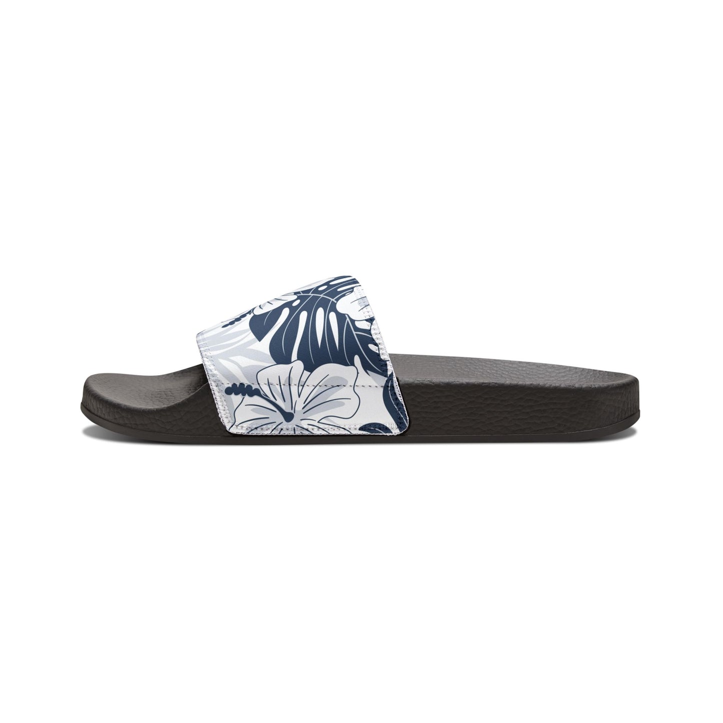 "Noir Tides: Aloha In Darkness" Men's Slide Sandals - Island Vibes For Life