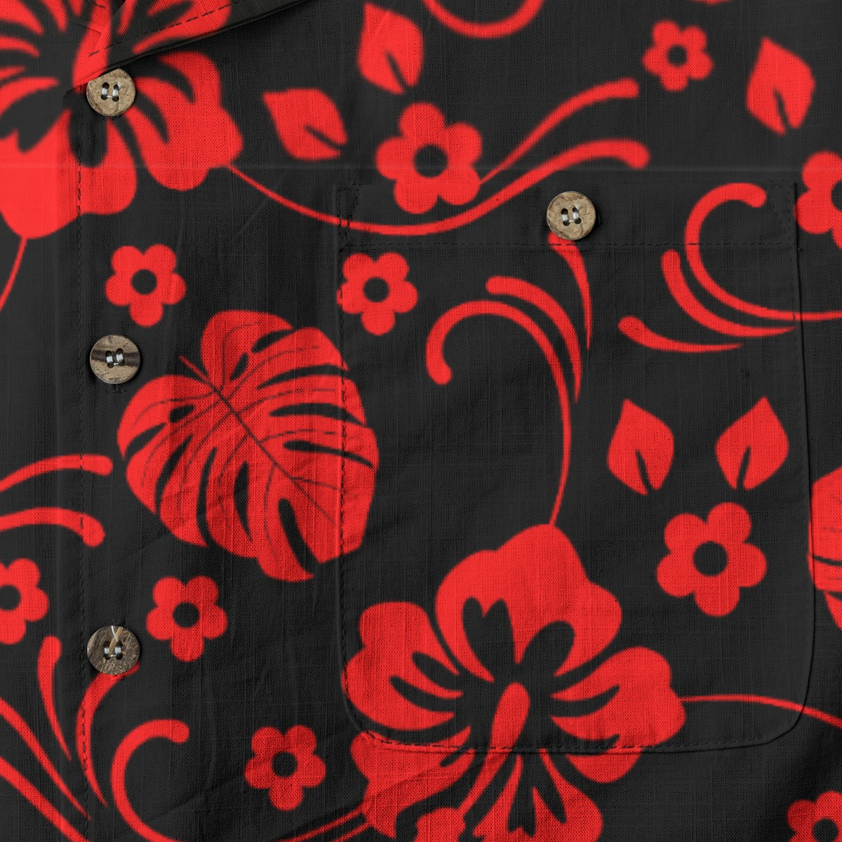 "Black Sands" Hawaiian Shirt - 100% Cotton