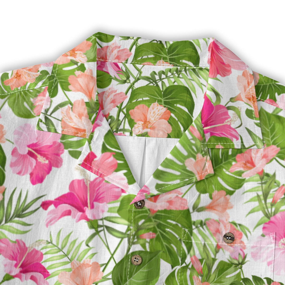 "Blooming Hibiscus" Hawaiian Shirt - 100% Cotton
