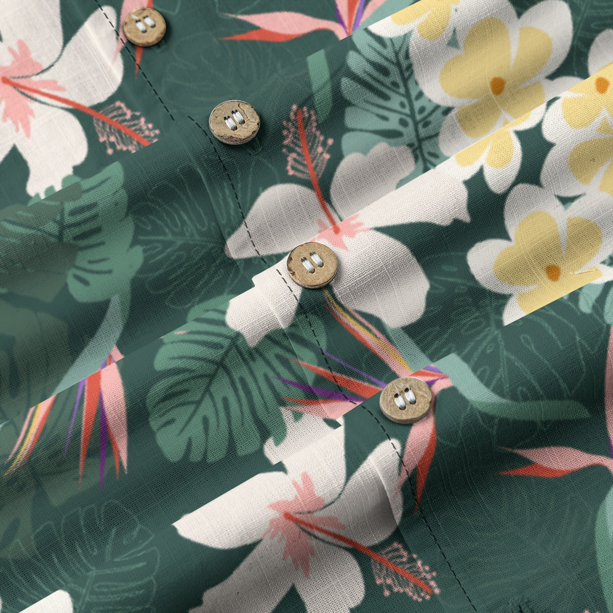 "Dark Allure" Hawaiian Shirt - 100% Cotton