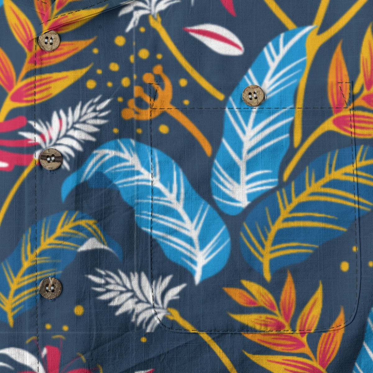 "Crazy Birds" Hawaiian Shirt - 100% Cotton