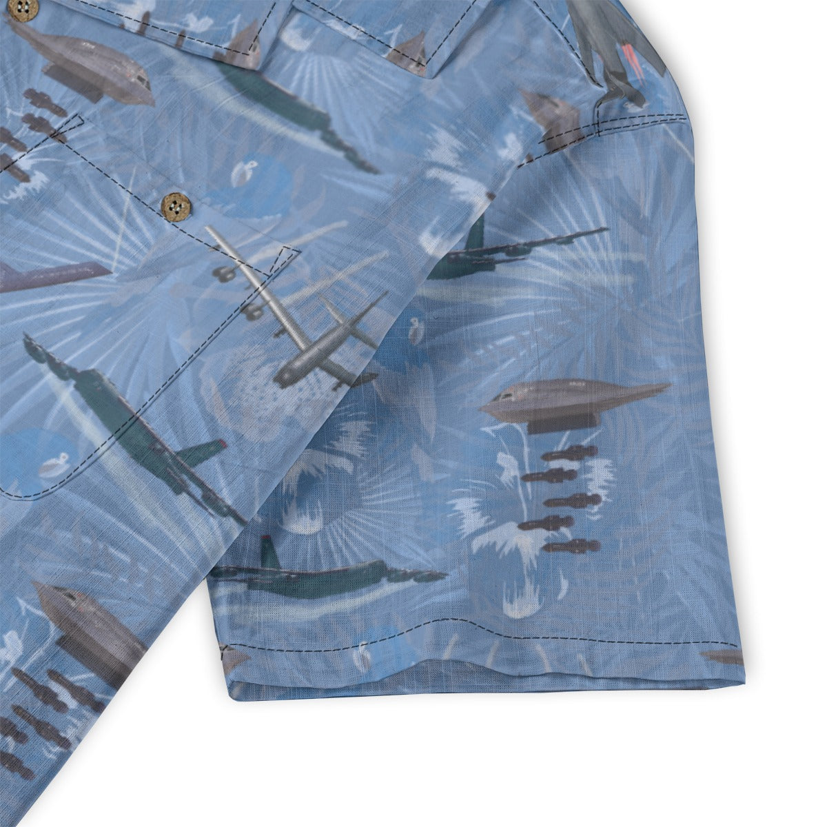 "USAF Bombers" Tribute Hawaiian Shirt, Blue 100% Cotton!