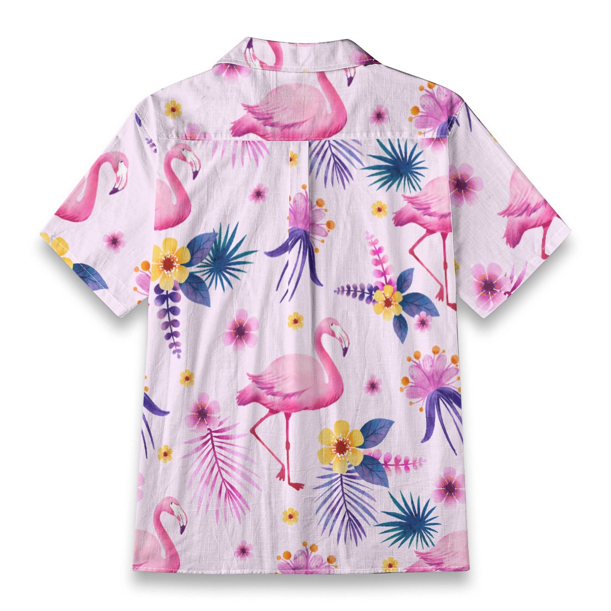 "Pink Flamingo Carnival" Hawaiian Shirt - 100% Cotton
