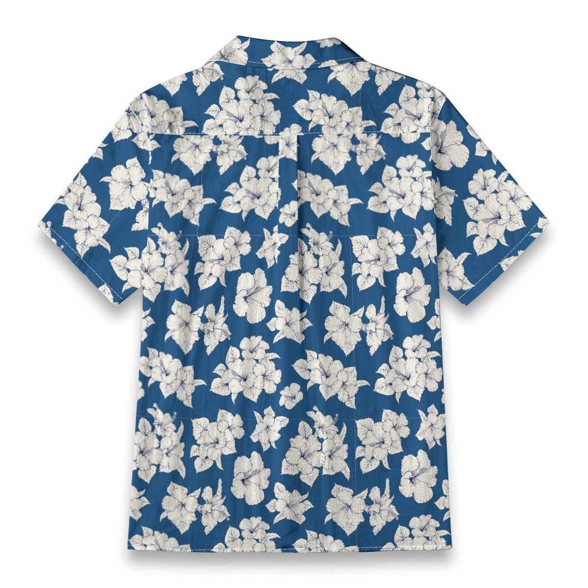 "Classic White Hibiscus" Hawaiian Shirt - 100% Cotton