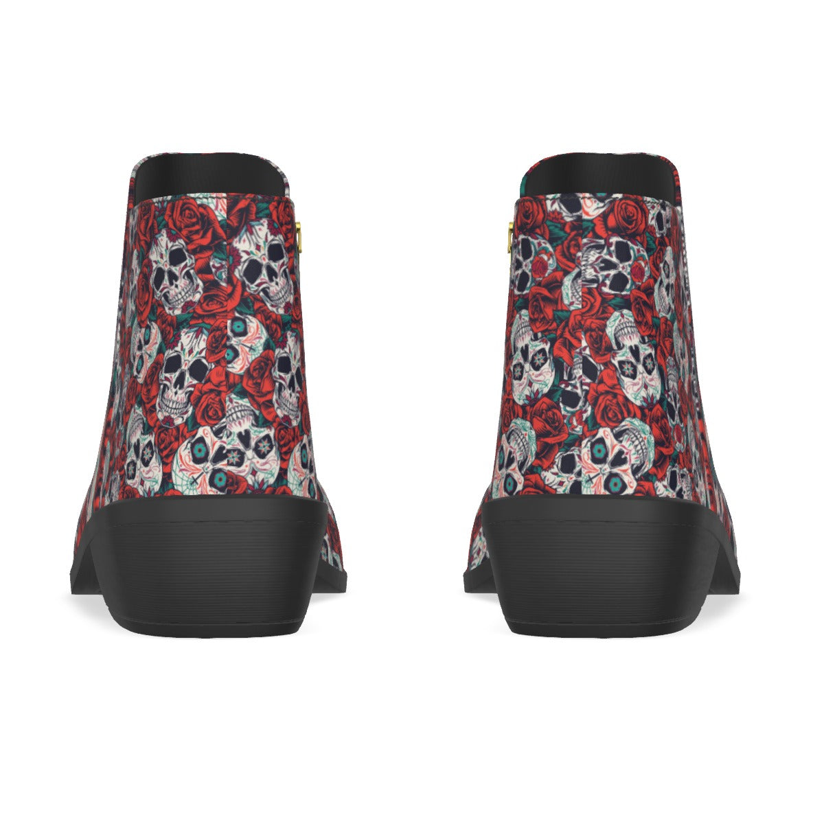 "Dia de Muertos in Roses" Women's Fashion Boots