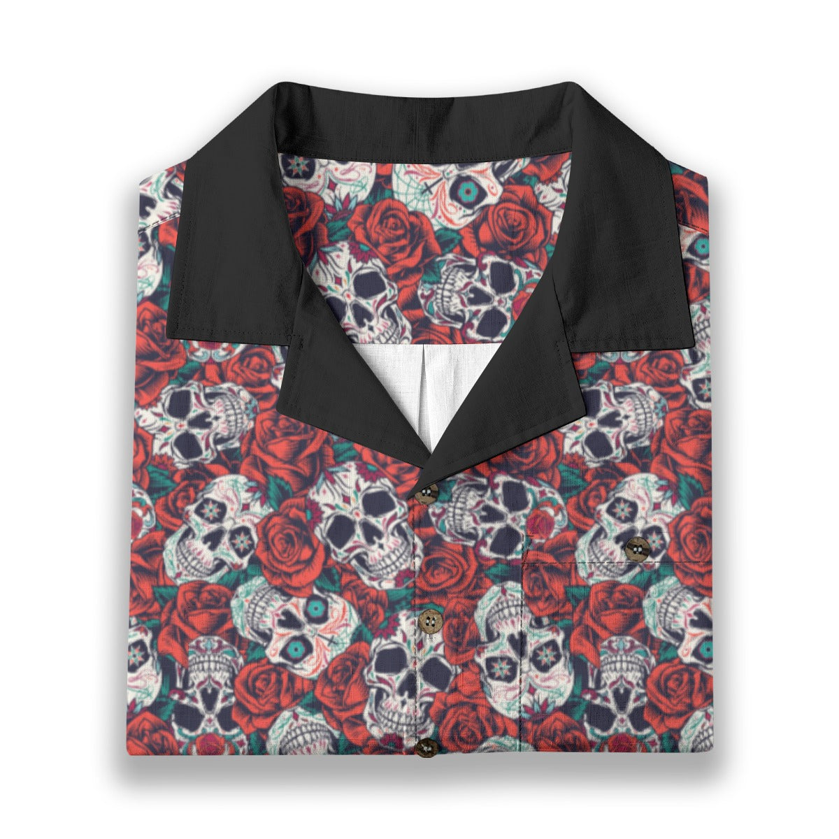 "Dia De Muertos in Roses" Cotton Celebration Shirt