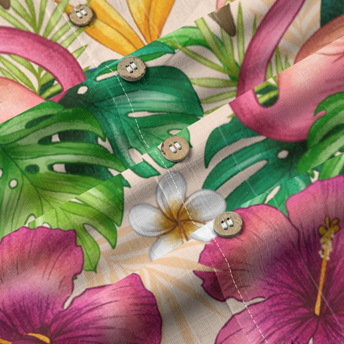 "Tropical Duo" Hawaiian Shirt - 100% Cotton