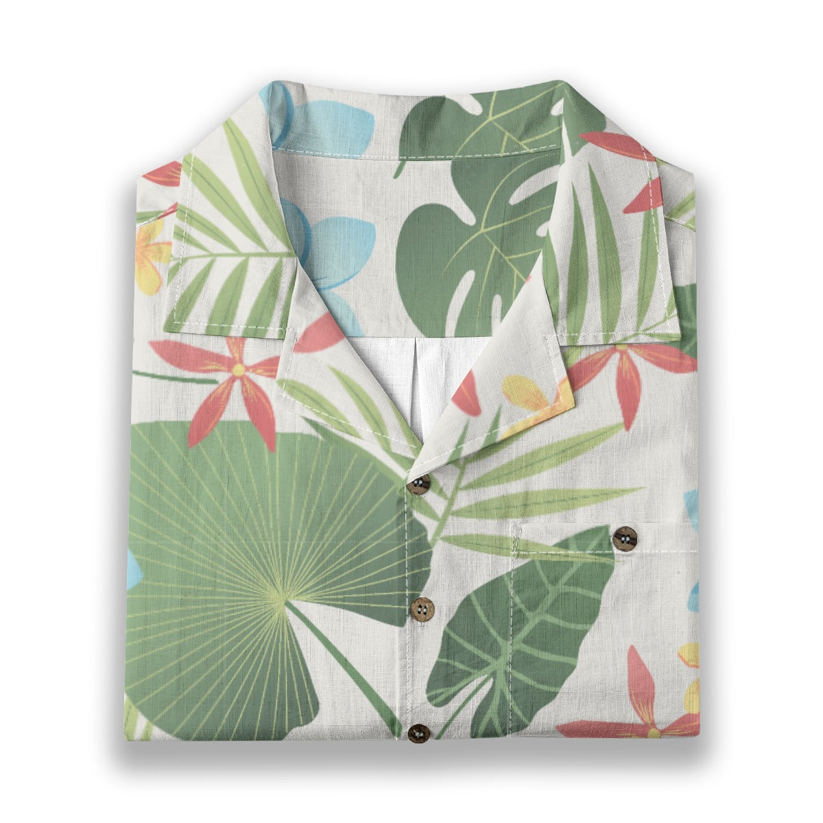 "Caribbean Leaf Carnival" Hawaiian Shirt - 100% Cotton