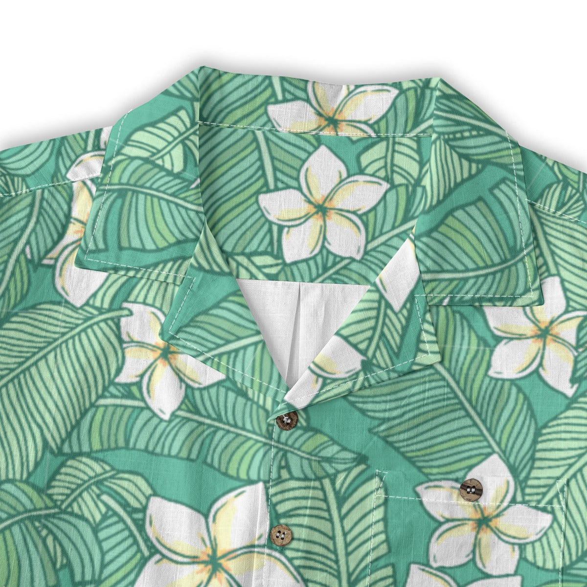 "Jasmine Palm Paradise" Hawaiian Shirt - 100% Cotton