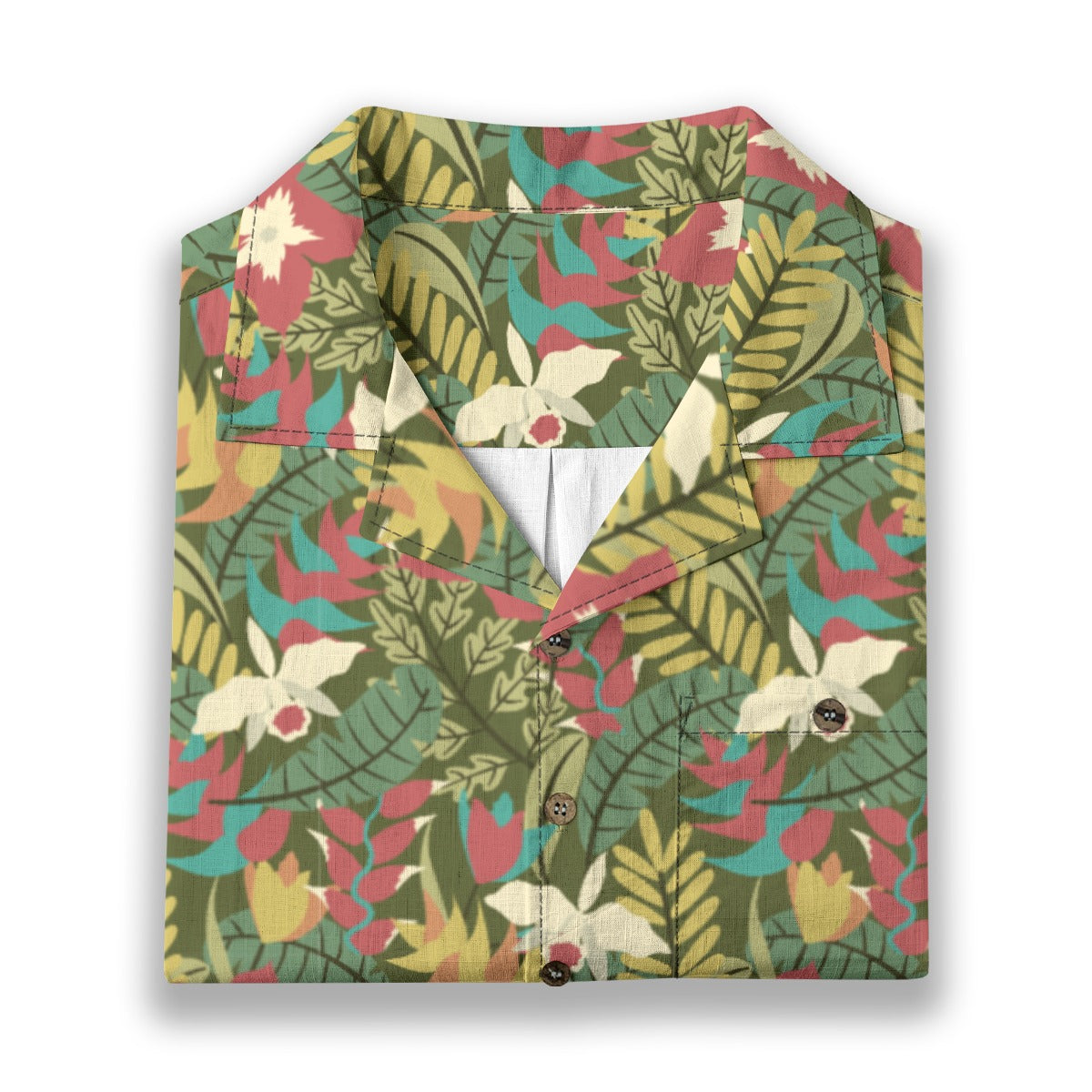 "Verde Vista" Hawaiian Shirt - 100% Cotton