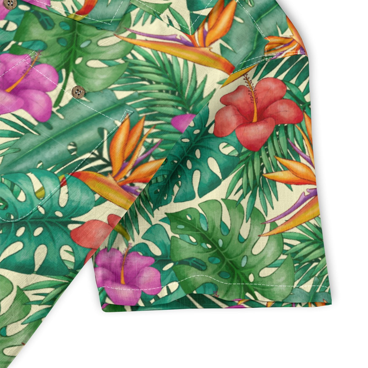 "Bird of Paradise Delight" Hawaiian Shirt - 100% Cotton