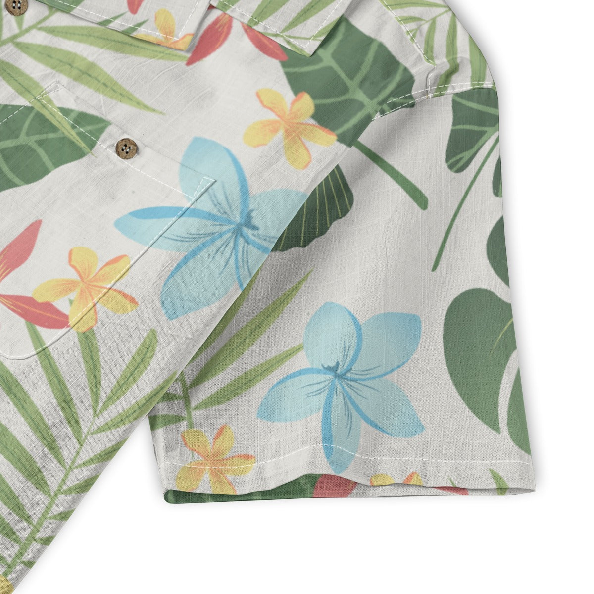 "Caribbean Leaf Carnival" Hawaiian Shirt - 100% Cotton