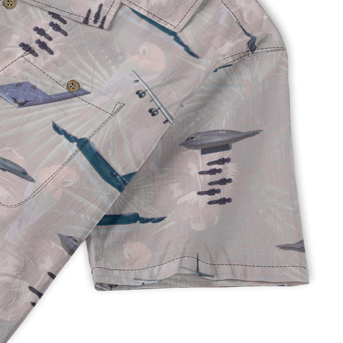 "USAF Bombers" Tribute Hawaiian Shirt, White 100% Cotton!